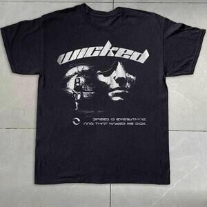 Wicked Retro Style Y2K Black Graphic Tee